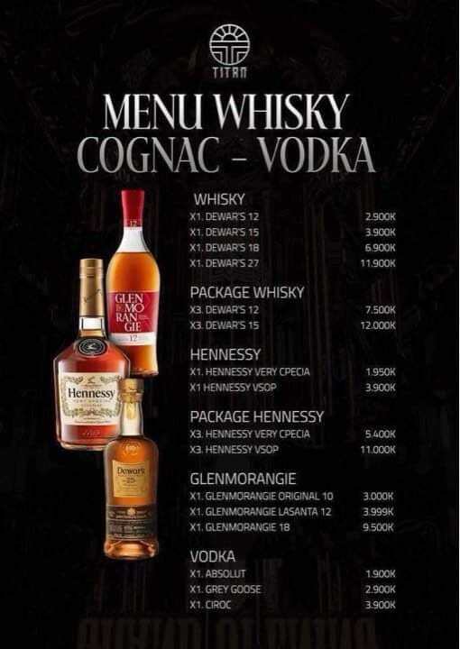 titan lounge whisky champange 